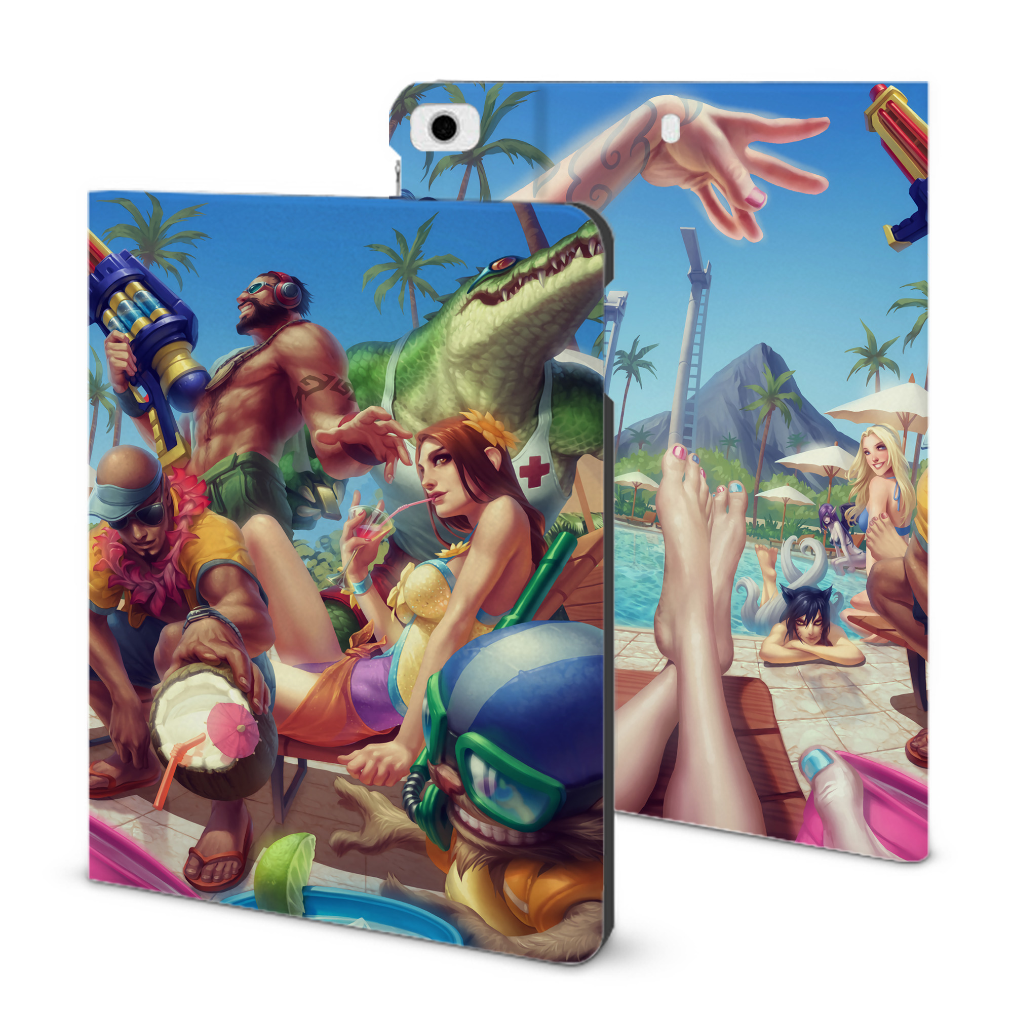 （画像用） リーグ・オブ・レジェンド League of Legends LOL IPad ケース ブック型 PUレザー TPU 耐衝撃 軽量 薄型 ペン収納なし 全面保護 IPad 各モデル対応